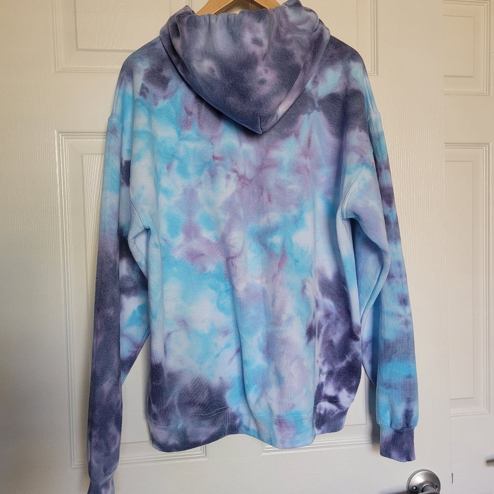 Tie dye hoodie blue